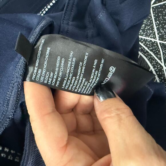 By Anthropologie Pants Women’s Size 4 Bryson  
Tapered Navy Blue Button Front - Picture 5 of 7